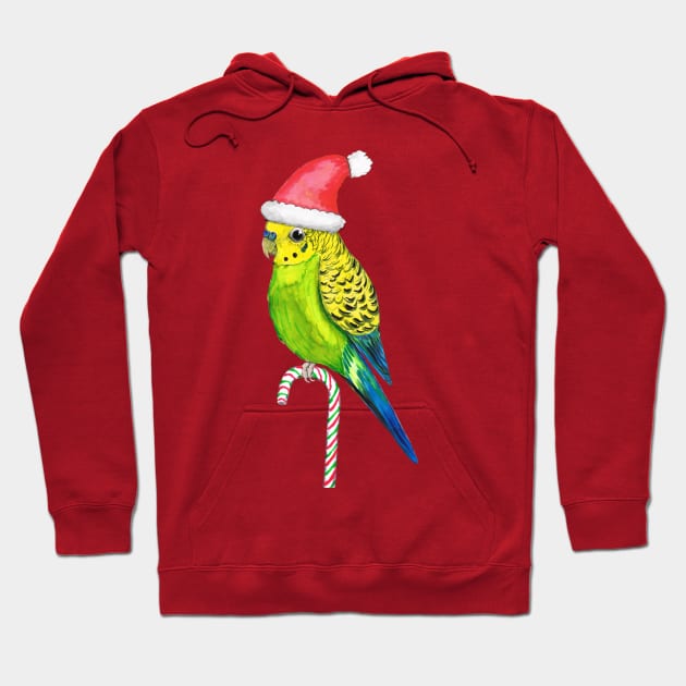 Budgie Christmas style Hoodie by Bwiselizzy